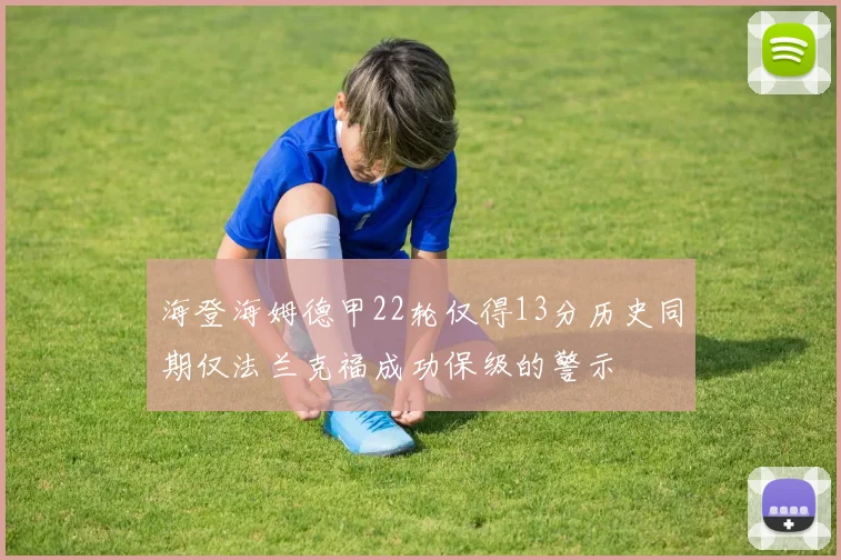 海登海姆德甲22轮仅得13分历史同期仅法兰克福成功保级的警示